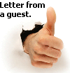 Letter from
a guest.